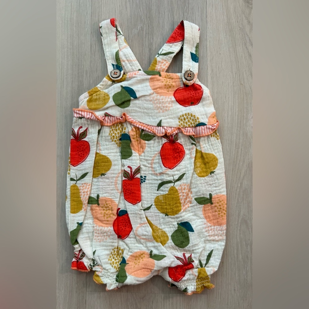 Mud Pie Baby Romper with Fruit Design